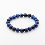 Jean Claude Jewelry // Beaded Bracelet Madagascar Tiger Eye // Blue