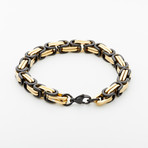 Jean Claude Jewelry // Stainless Steel Bracelet // Gold + Black