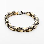 Jean Claude Jewelry // Stainless Steel Bracelet // Gold + Black