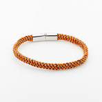 Jean Claude Jewelry // Leather Bracelet // Brown + Silver