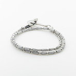 Dell Arte // Hematite Beaded Wrap Bracelet // Silver