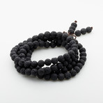 Jean Claude Jewelry // Beaded Bracelet // Black Lava