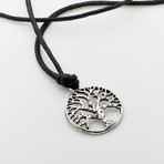 Jean Claude Jewelry // Tree Of Life Necklace // Black + Silver