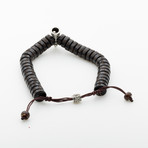 Jean Claude Jewelry // Leather Buddha Sandalwood Healing + Power Bracelet // Dark Brown