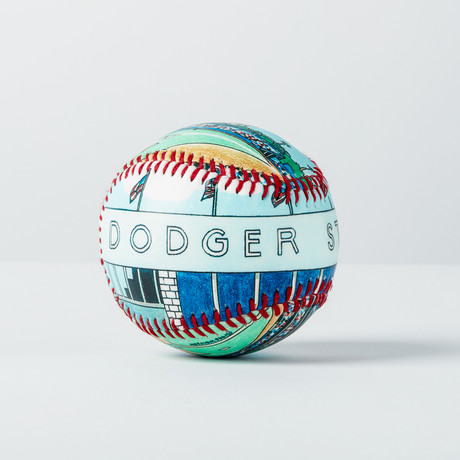 Dodger Stadium (Baseball + Display Case + Wooden Stand)