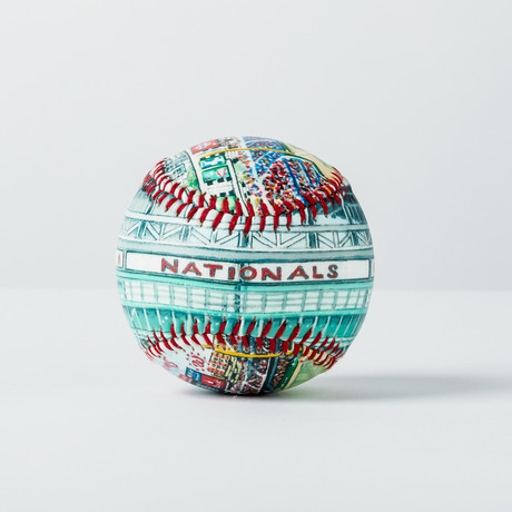 Nationals Park (Baseball + Display Case + Wooden Stand)