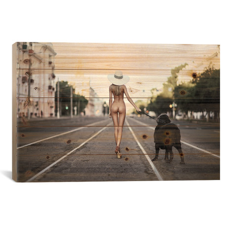 Lady With Her Dog // Gene Oryx (18"W x 26"H x 1.5"D)
