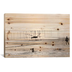 1903 Wright Brothers' Plane Taking Off At Kitty Hawk // Vintage Images (18"W x 26"H x 1.5"D)