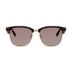 Hughes Polarized Sunglasses // Ebony Wood + Brown Gradient