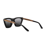 Figure Polarized Sunglasses (Gloss Black + Almond Gold Reflect)