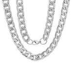 Cuban Link Chain Necklace // Silver
