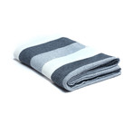 Blanket // Colorblock Knit (Dark Gray, Medium Gray, Cream)
