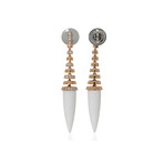 Crivelli 18k Rose Gold Diamond + Agate Drop Earrings