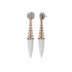 Crivelli 18k Rose Gold Diamond + Agate Drop Earrings