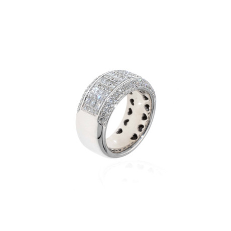 Crivelli 18k White Gold Diamond Band Ring // Ring Size: 7