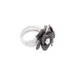 Crivelli 18k White Gold Diamond + Black Diamond Ring // Ring Size: 6.25