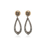 Crivelli 18k Rose Gold Diamond + Quartz Drop Earrings