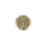 Crivelli 18k Yellow Gold Diamond + Amethyst Ring // Ring Size: 6.75
