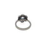 Crivelli 18k White Gold Diamond + Topaz Ring // Ring Size: 6.75