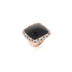 Crivelli 18k Rose Gold Diamond + Black Diamond Ring // Ring Size: 6.25