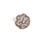 Crivelli 18k Rose Gold Diamond + Brown Diamond Ring // Ring Size: 6.25