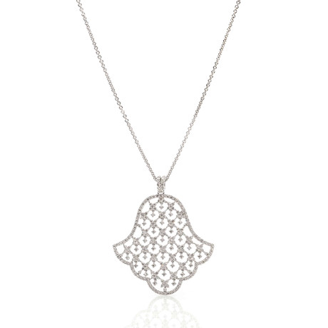 Crivelli 18k White Gold Diamond Pendant Necklace II