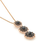 Crivelli 18k Yellow Gold Diamond + Onyx Pendant Necklace