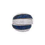 Crivelli 18k White Gold Diamond + Sapphire Ring I // Ring Size: 6.75