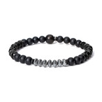 Black Onyx // Sterling Bead Stack (Small)