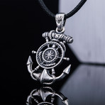 Anchor + Compass Pendant