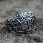 Urnes Ornament + Viking Ship Ring (9)