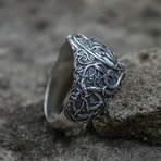 Urnes Ornament + Viking Ship Ring (10.5)