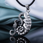 Shell + Octopus Pendant // Silver