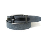 Caleb Reversible Belt // Black + Blue (36)