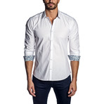 Jacquard Long-Sleeve Shirt // White (XL)