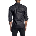 Long Sleeve Shirt // Black Paisley (XL)