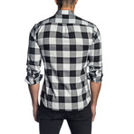 Long Sleeve Shirt // Gray + Black Check (XS)