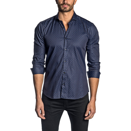 Andy Long Sleeve Shirt // Black + Blue Plaid (S)