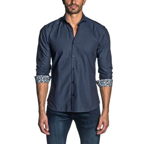 Long Sleeve Shirt // Navy + Multicolor (XS)