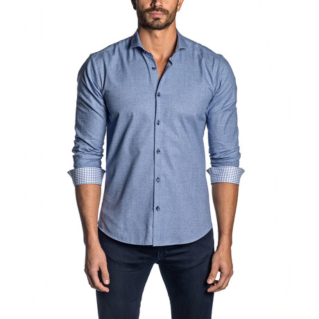 Long Sleeve Shirt // Blue Mouline (XS)