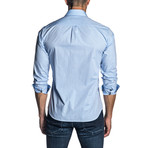 Long Sleeve Shirt // Light Blue Jacquard (S)