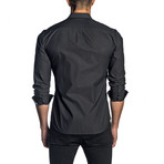 Pin Point Long Sleeve Shirt // Black (S)