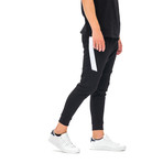 Fletcher Embroidered Joggers // Black (Small)