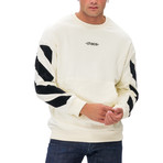 Fred Printed Crew Neck Sweatshirt // White (Small)