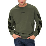 Harrison Printed Crew Neck Sweatshirt // Green (X-Large)
