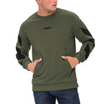 Harrison Printed Crew Neck Sweatshirt // Green (X-Large)