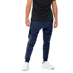 Harold Embroidered Joggers // Dark Blue (Small)