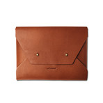 Seamless Leather Clutch (Natural Brown)