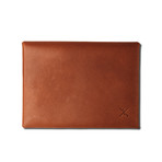 Seamless Leather Clutch (Natural Brown)