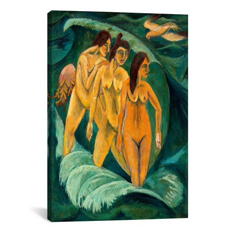 Three Bathers // Ernst Ludwig Kirchner (12"W x 18"H x 0.75"D)